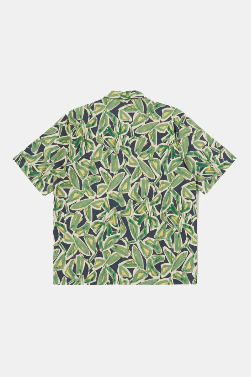 Universal Works Minari Artist Flower Lincot Shirt (Navy) | Shirts