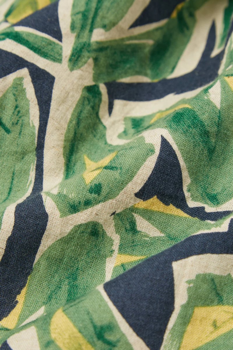 Universal Works Minari Artist Flower Lincot Shirt (Navy) | Shirts