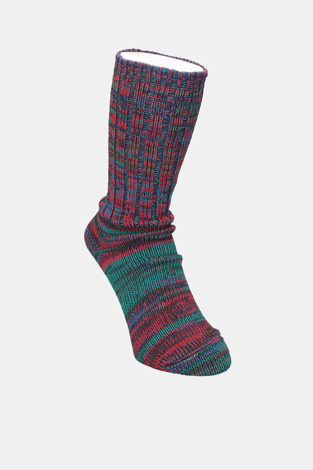 Anonymous Ism 5 Colour Mix Crew Socks (Green) | Number Six