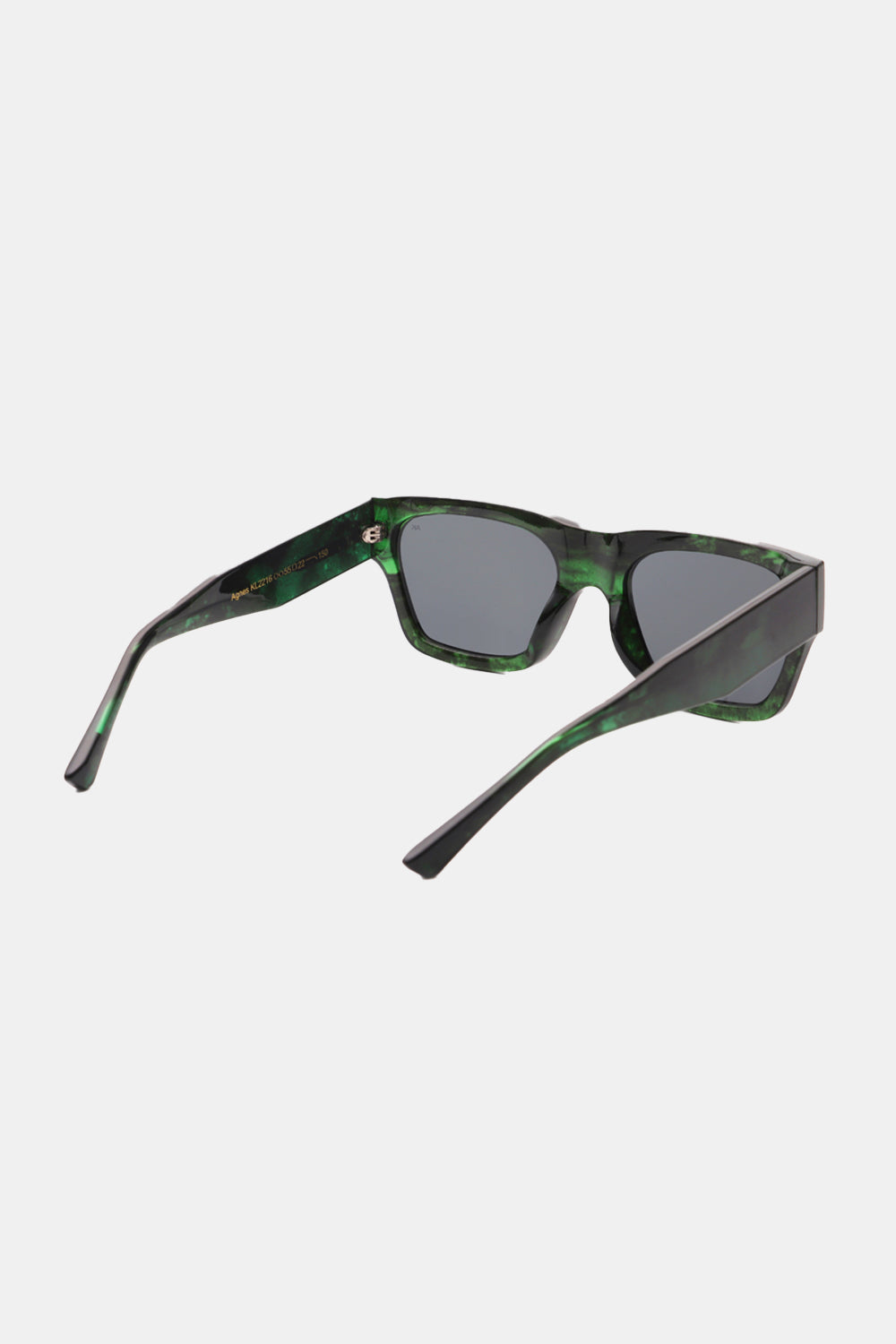 A Kjaerbede Agnes Big Frame Sunglasses (Green Marble Transparent)