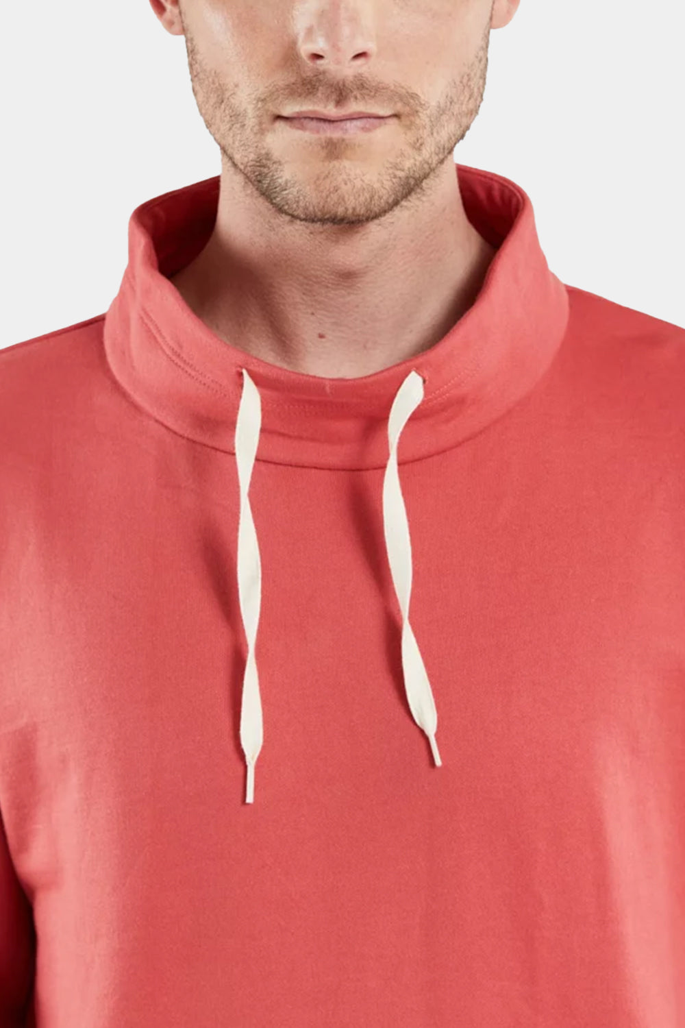 Armor Lux Organic Cotton Sweatshirt Stand-Up Collar (Cranberry Red)