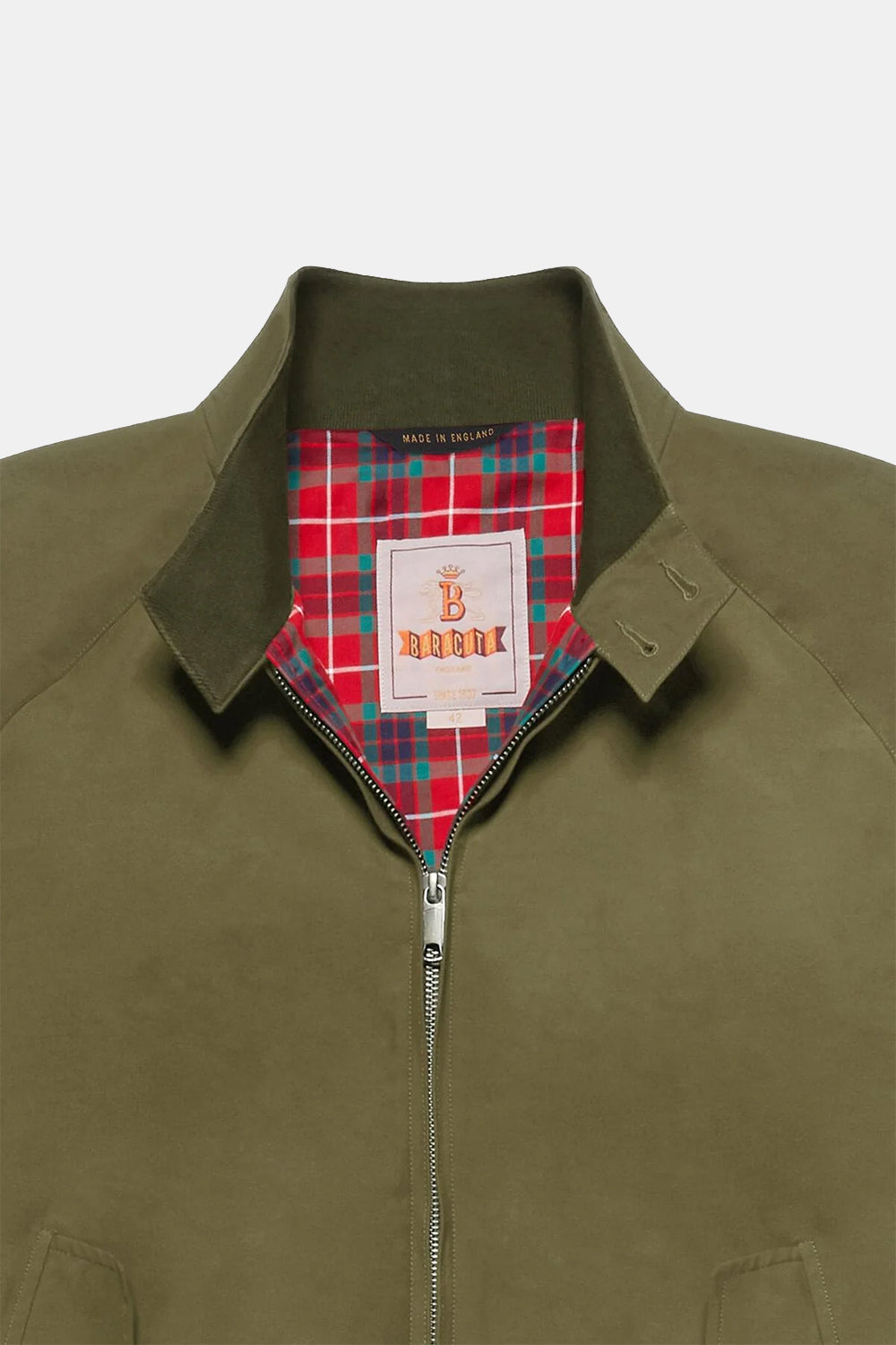 Baracuta G9 Classic Cotton-Blend Harrington Jacket (Army Green)