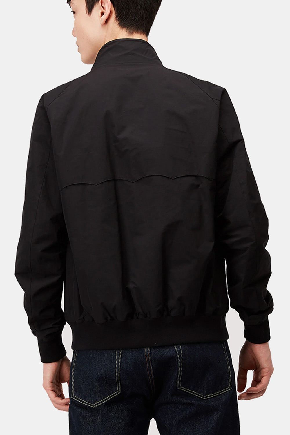 Baracuta G9 Classic Cotton-Blend Harrington Jacket (Black) | Number Six