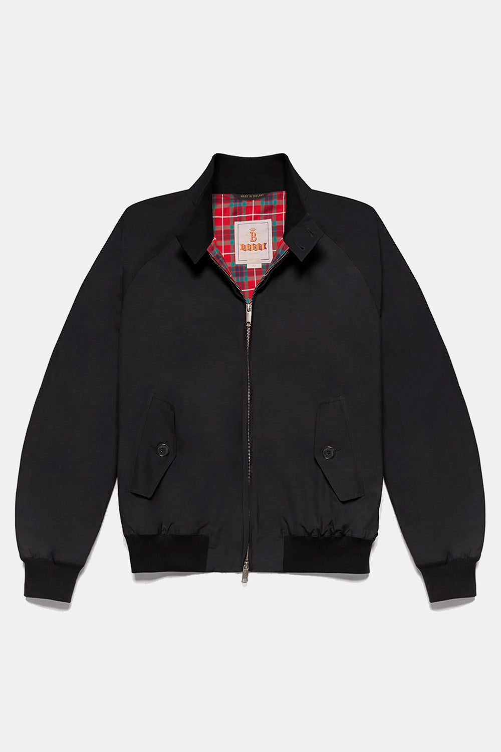 Baracuta G9 Classic Cotton-Blend Harrington Jacket (Black) | Number Six