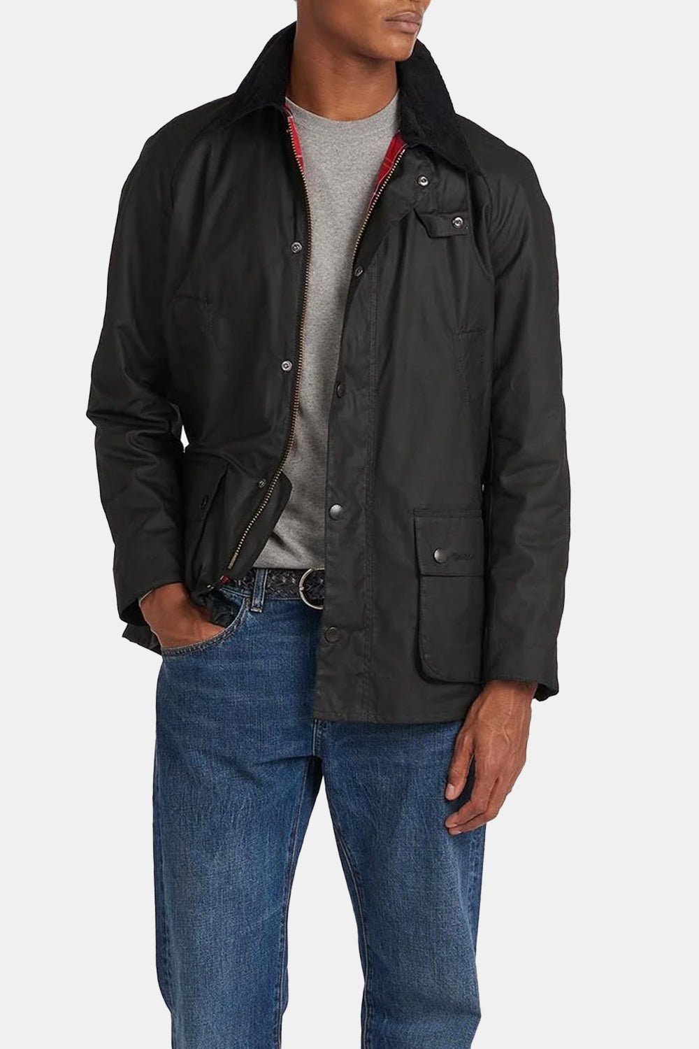 Barbour Ashby Waxed Jacket (Black)