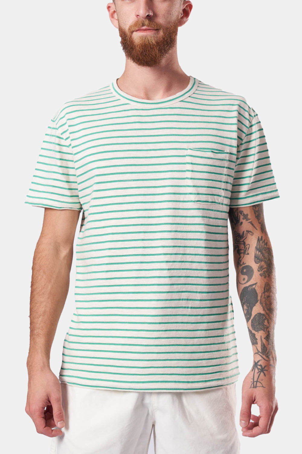 La Paz Guerreiro T-Shirt (Off-White/Gumdrop Green) | Number Six