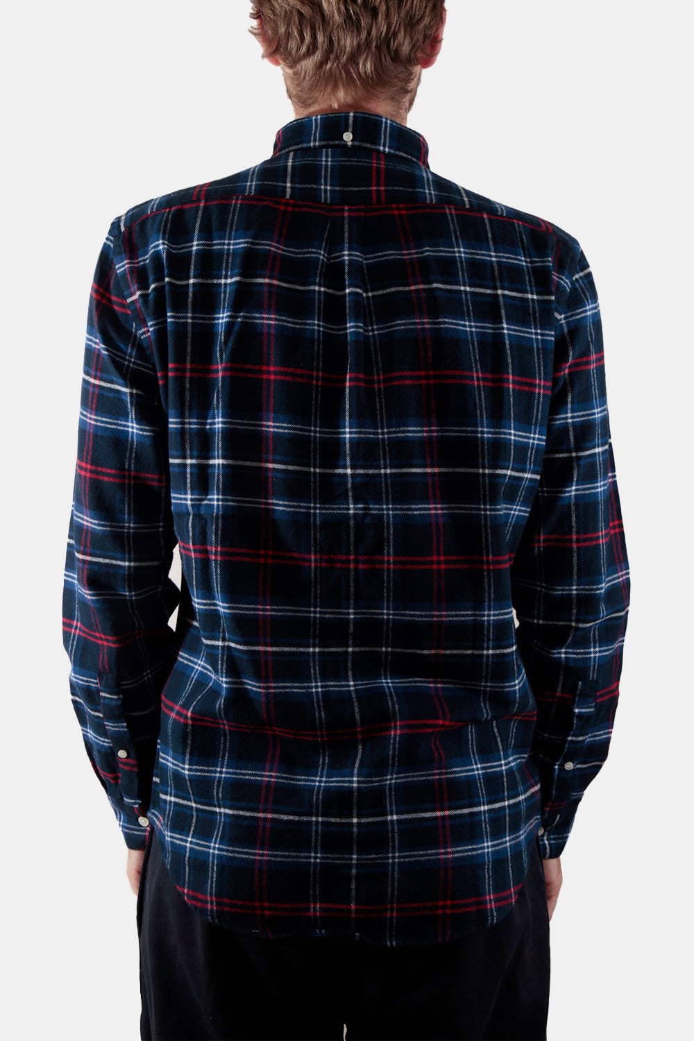 Portuguese Flannel Pop Up ESP Check Shirt (Blue / White / Red)