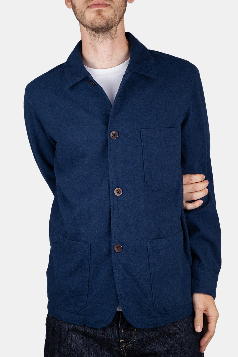 Portuguese Flannel Labura Heavy Flannel Jacket (Blue)