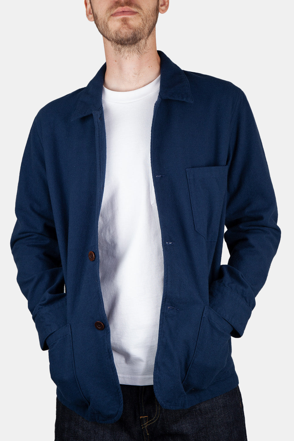 Portuguese Flannel Labura Heavy Flannel Jacket (Blue)