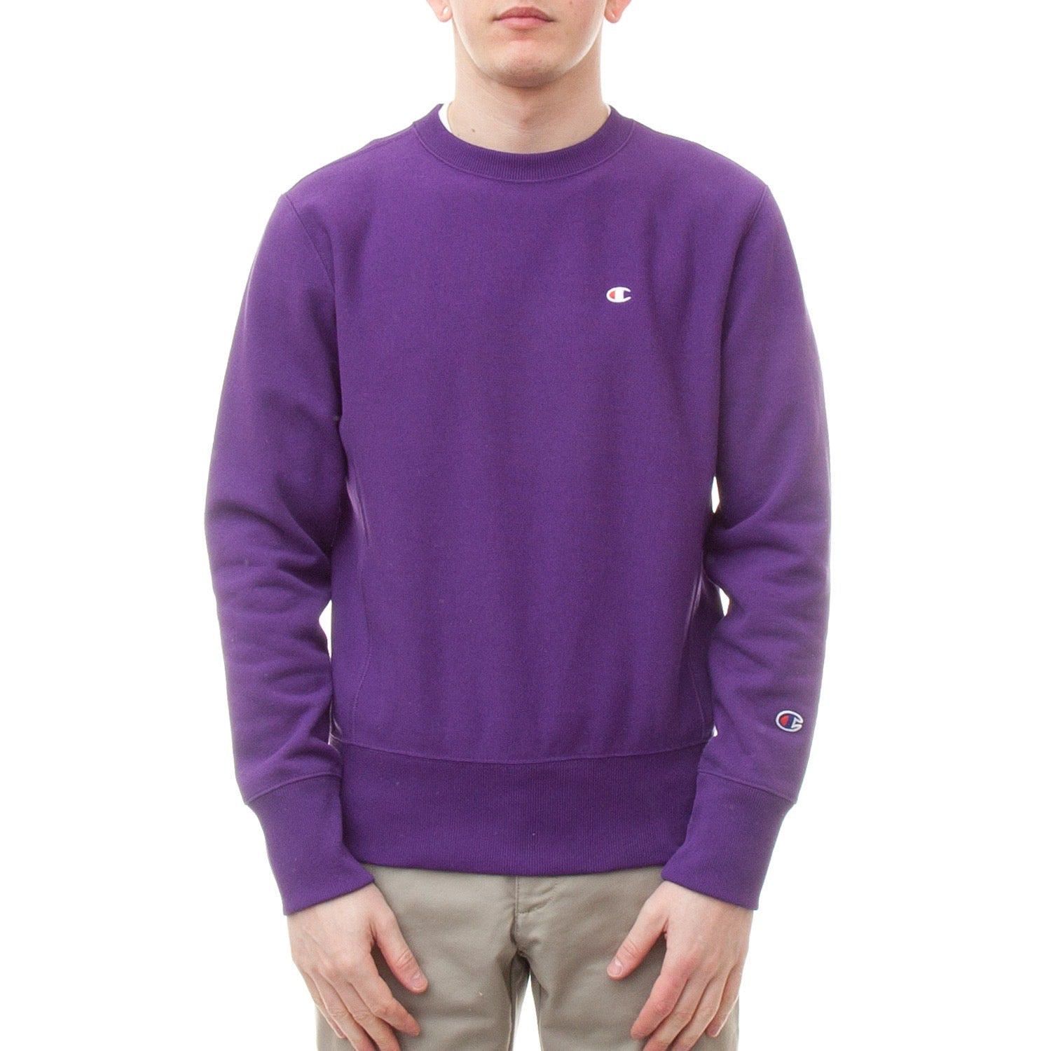 Champion Reverse Weave Crewneck Sweatshirt (Purple)