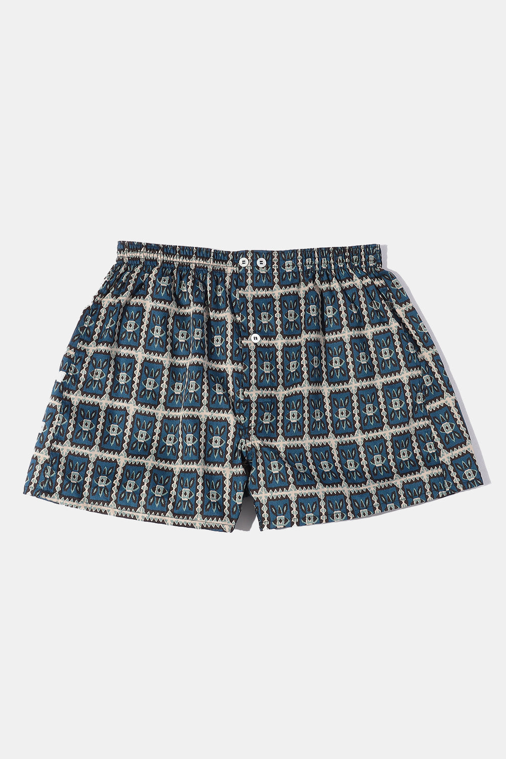 Anonymous Ism Cotton Pique Batik Pattern Boxers - Navy | Number Six
