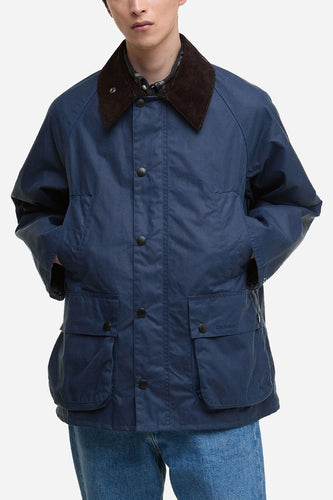 Barbour OS Bedale Wax Jacket (Washed Cobalt)