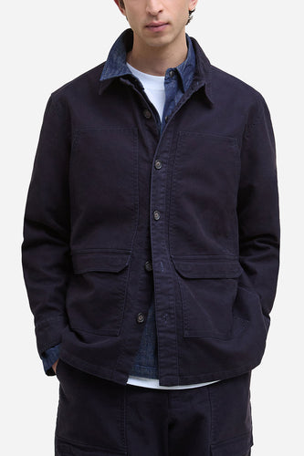Barbour Wewbirch OS Cotton Sateen Overshirt (Navy)