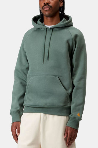 Carhartt WIP Hooded Chase Sweat (Silver Pine/Gold)