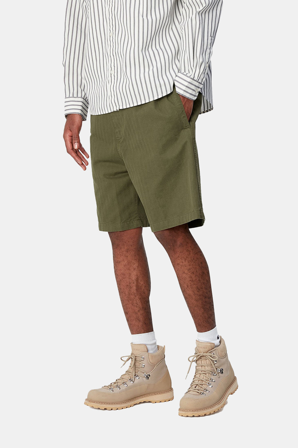 Carhartt WIP Rainer Garment Dyed Shorts (Dundee Green)