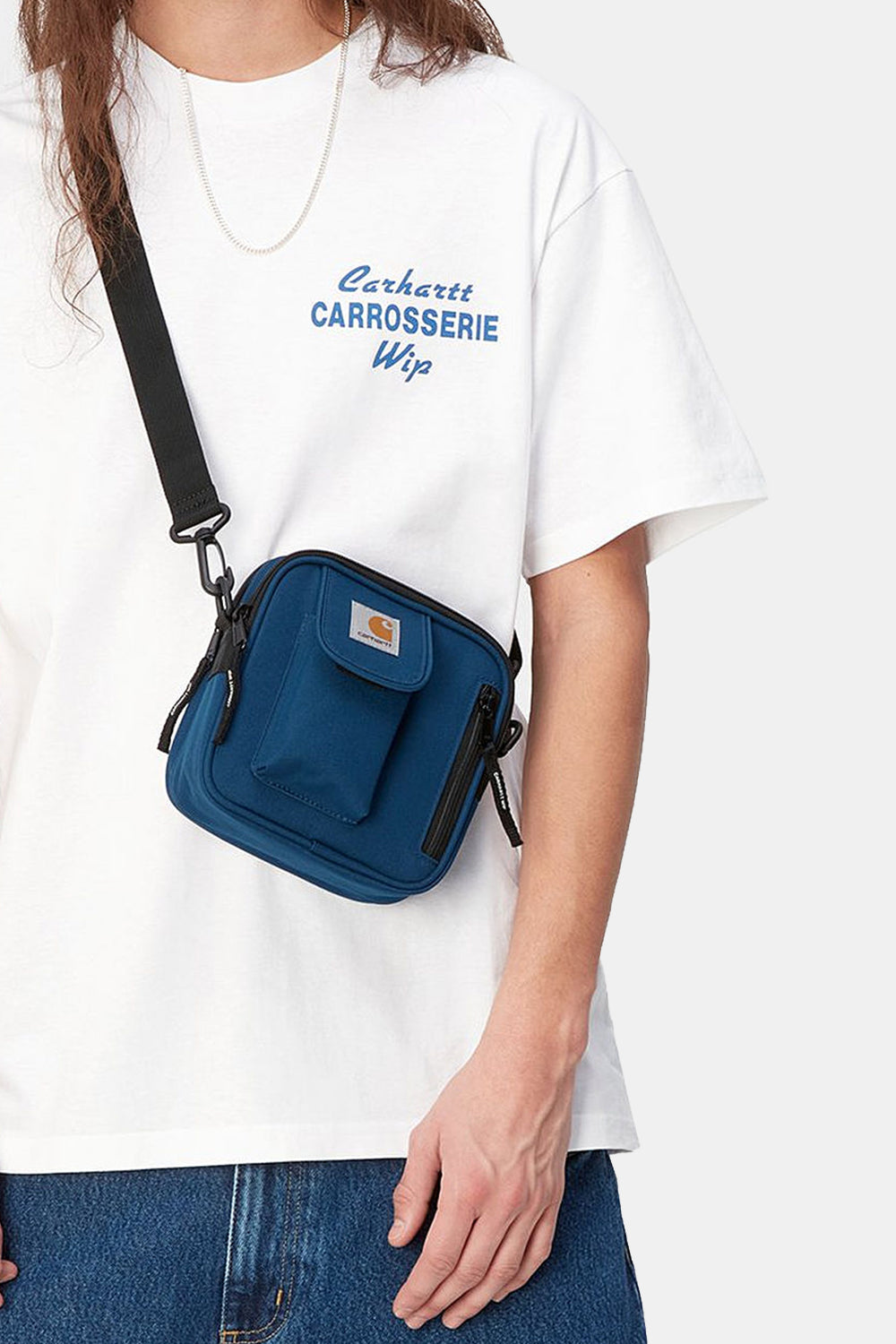 Carhartt WIP Small Essentials Recycled Side Bag (Elder Blue)
