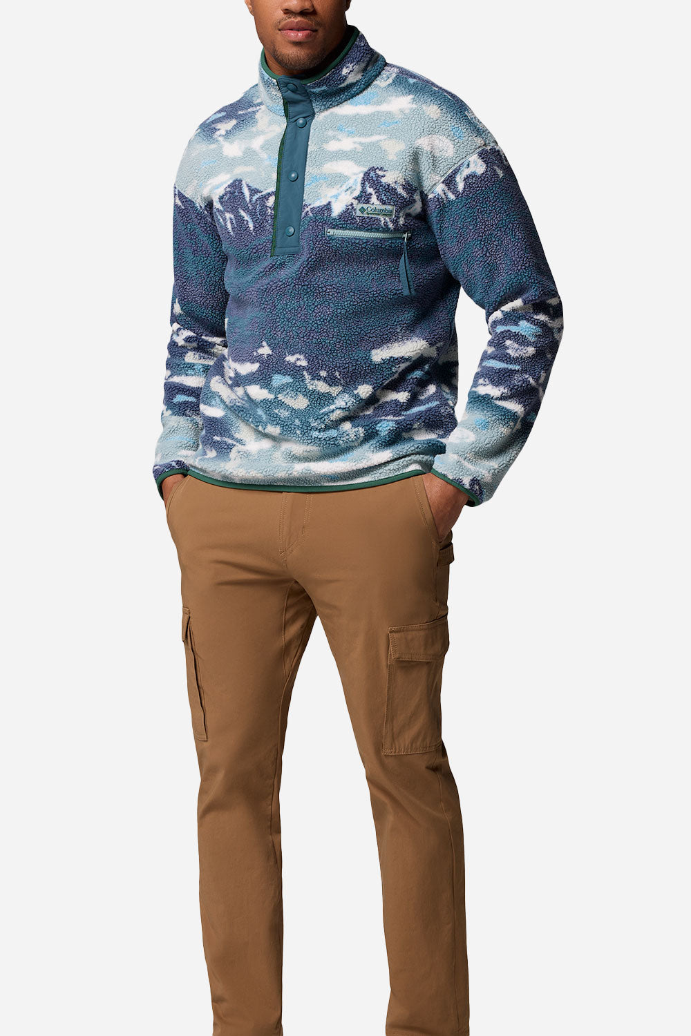 Columbia Helvetia™ II Printed Half Snap Fleece (Crushed Blue Sisters)