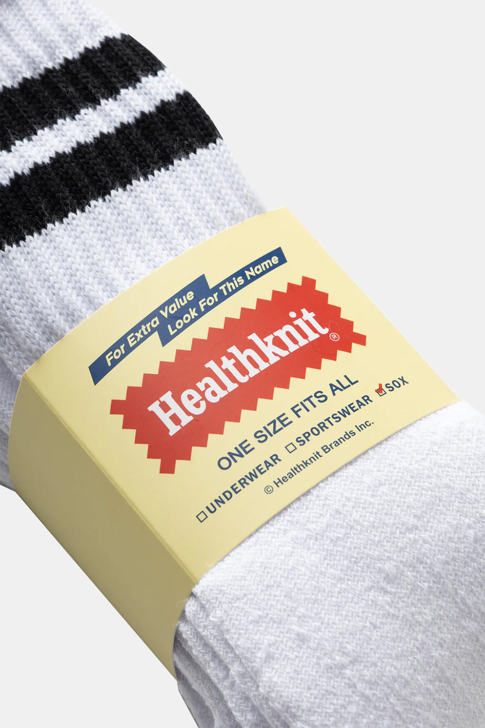 Healthknit 3 Pack 3 Line Crew Socks (Navy/Black/Grey)