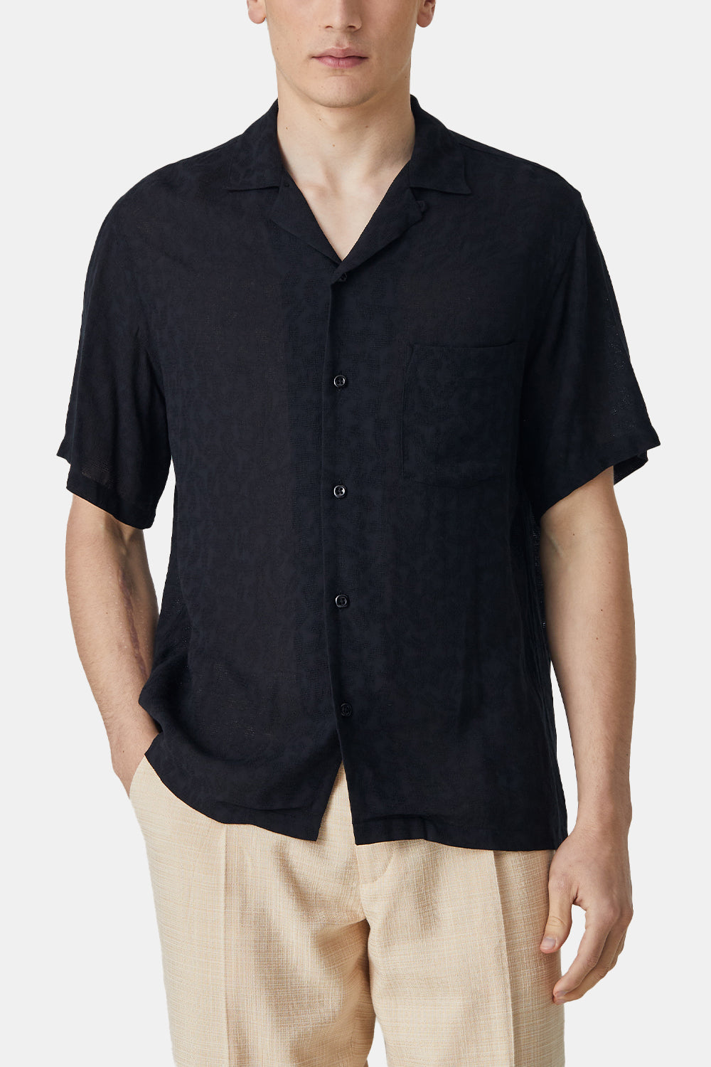 Portuguese Flannel Modal Cobra Shirt (Black)