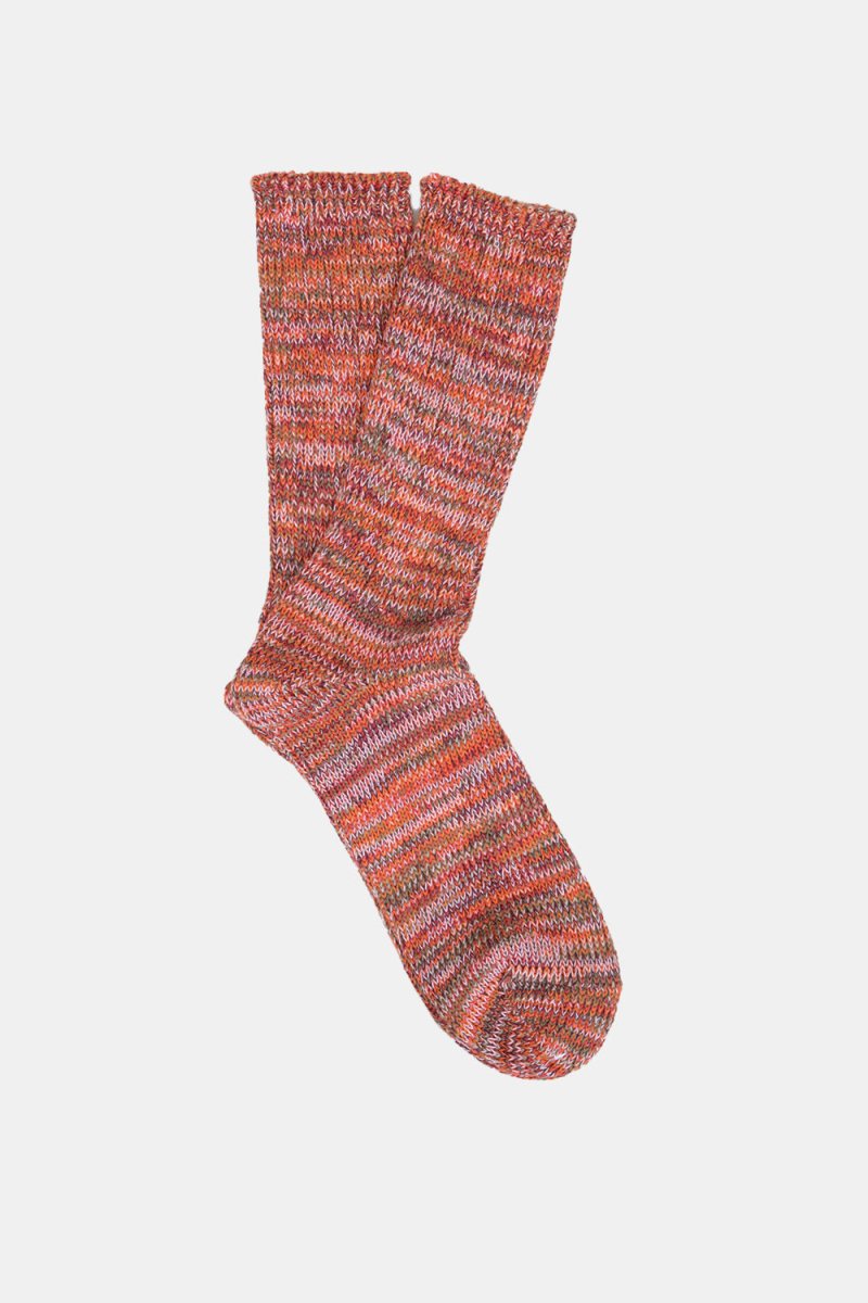 Anonymous Ism 5 Colour Mix Crew Socks (Bordeaux) | Socks