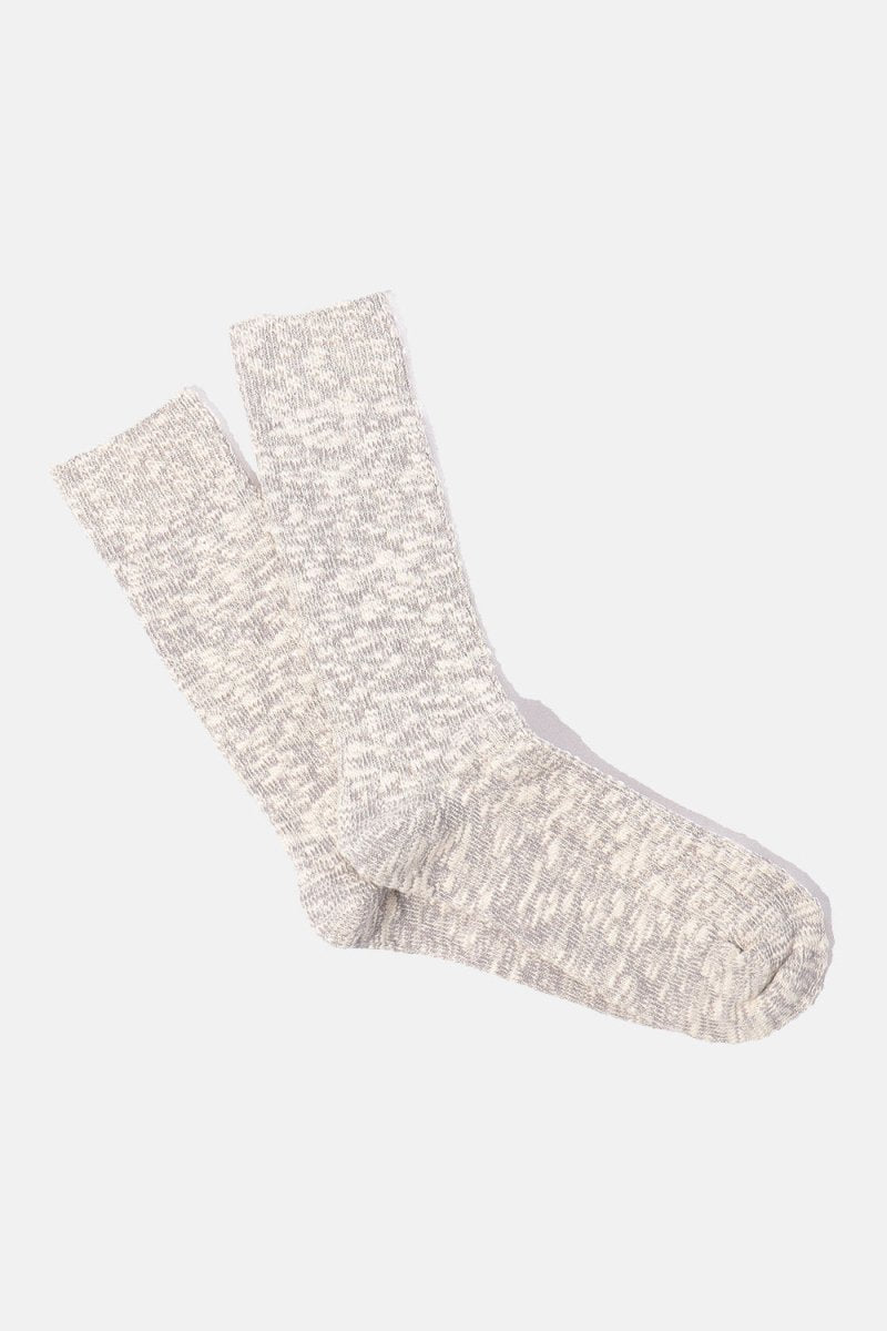 Anonymous Ism Light Comfy Slub Crew Socks (Light Grey) | Socks