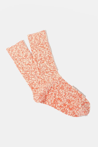 Anonymous Ism Light Soft Slub Crew Socks (Orange) | Socks