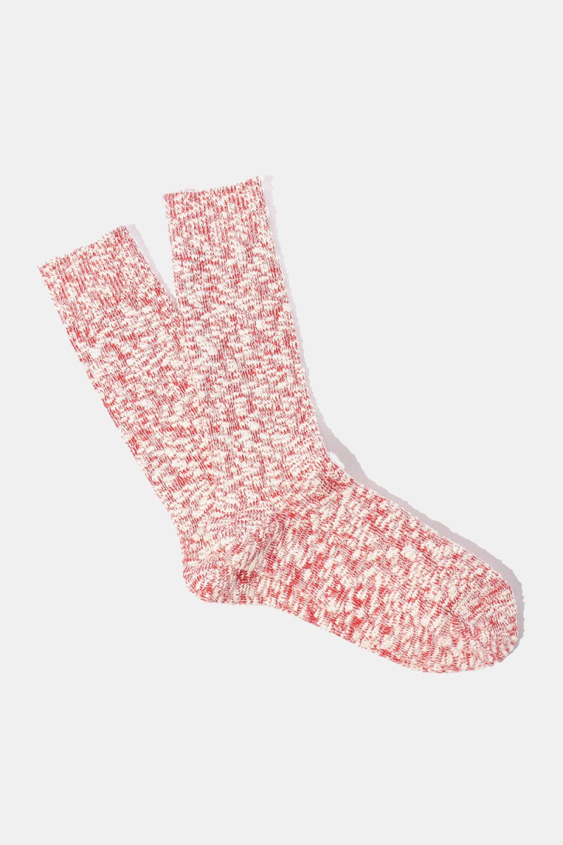 Anonymous Ism Light Weight Slub Crew Sock (Red) | Socks