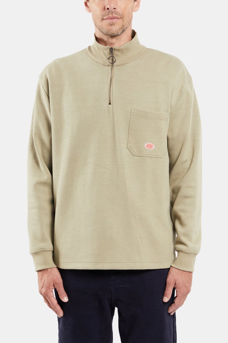 Armor Lux 1/4 Zip Sweat Camionneur Héritage (Argile Green) | Sweaters