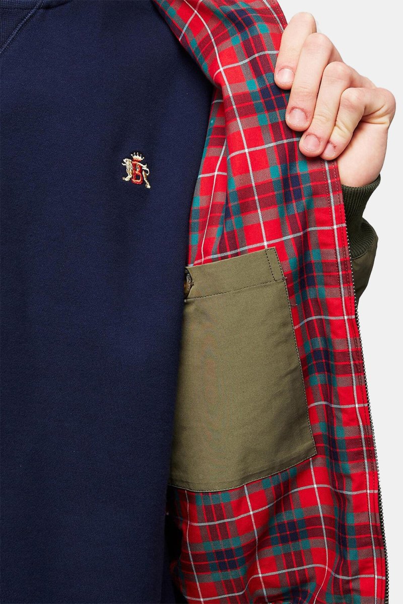 Baracuta G9 Classic Cotton-Blend Harrington Jacket (Army Green) | Jackets
