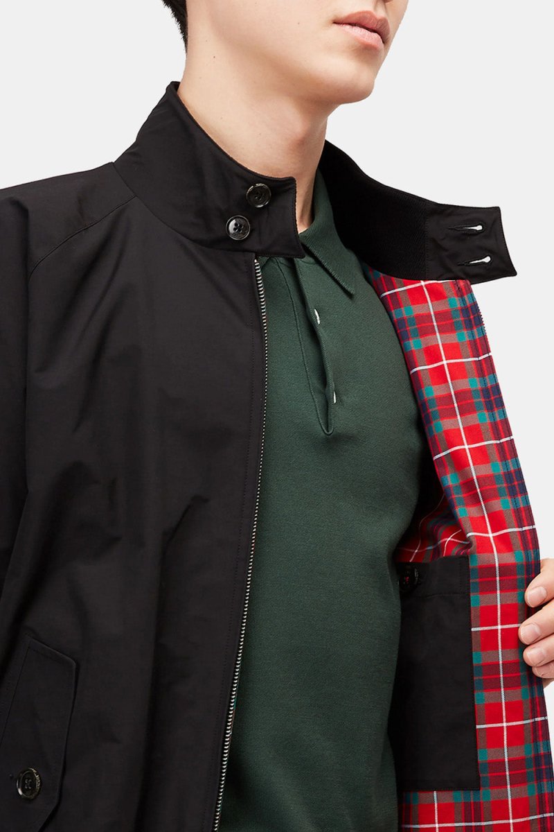 Baracuta G9 Classic Cotton-Blend Harrington Jacket (Black) | Jackets