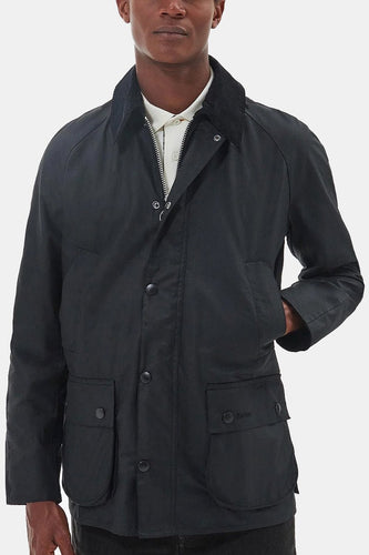 Barbour Ashby Waxed Jacket (Black/Classic) | Jackets