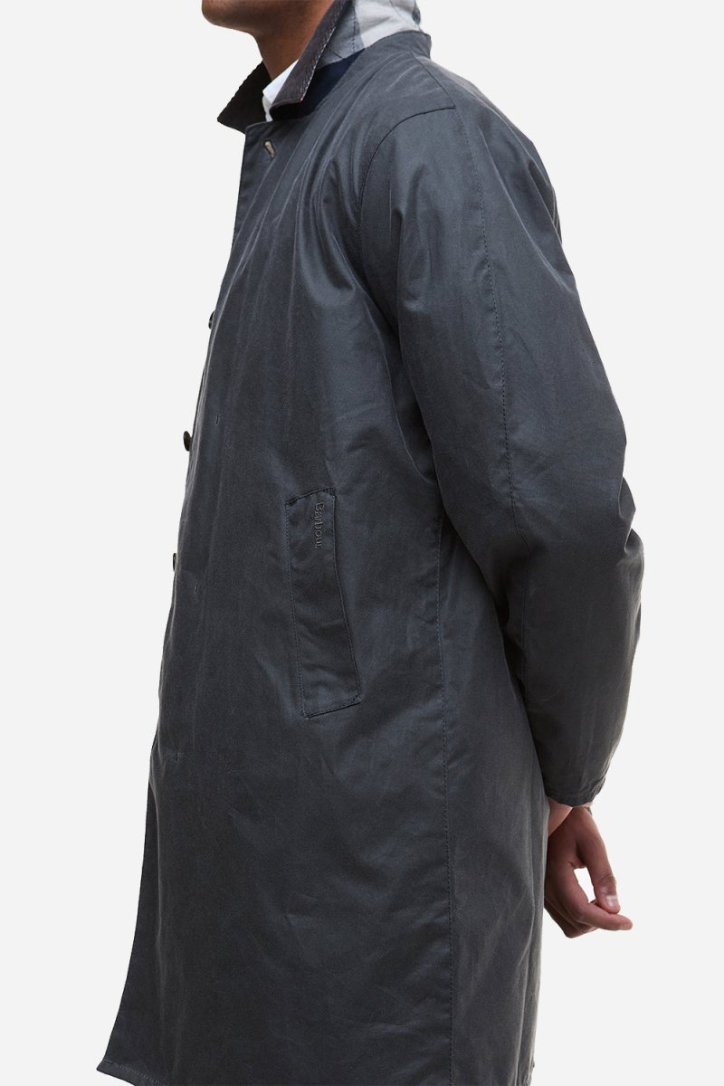 Barbour Lorden Wax Mac (Grey) | Jackets