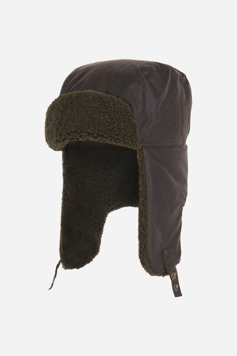Barbour Morar Wax Trapper Hat (Olive) | Hats