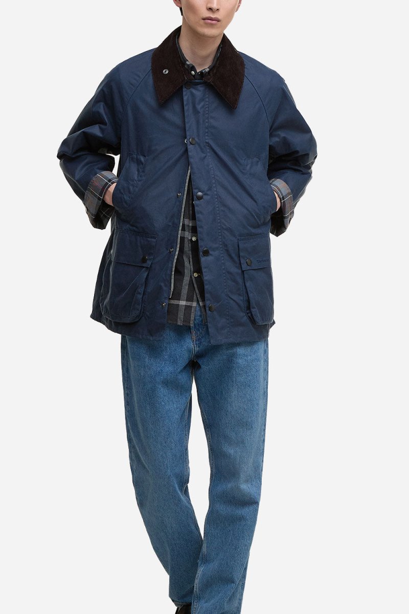 Barbour OS Bedale Wax Jacket (Washed Cobalt) | Jackets