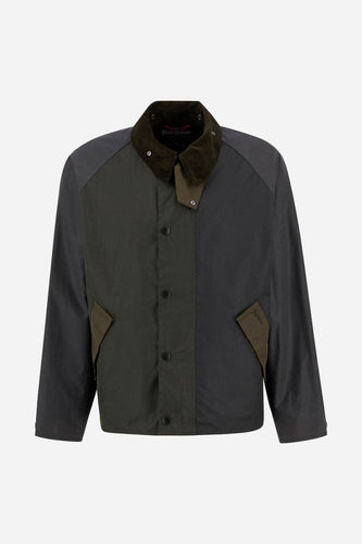Barbour Patchwork Transport Wax Jacket (Sage Multi) | Jackets