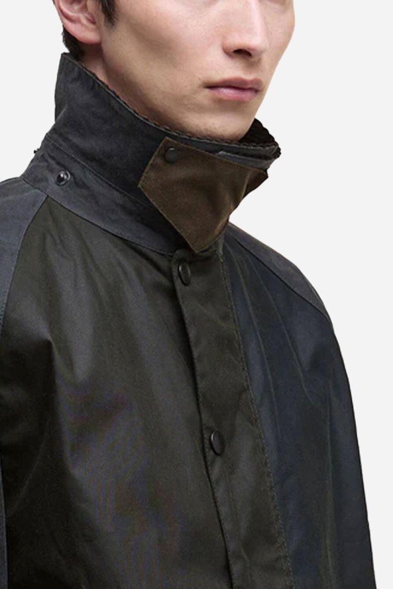 Barbour Patchwork Transport Wax Jacket (Sage Multi) | Jackets