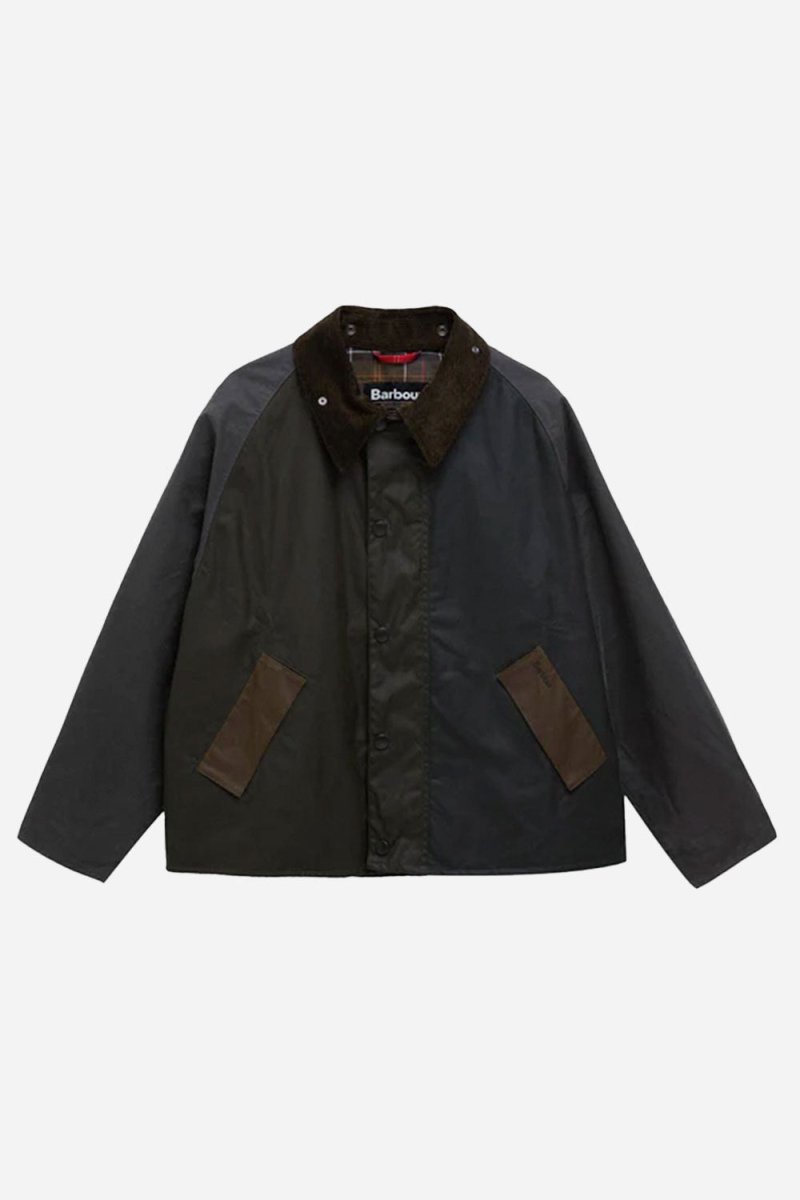 Barbour Patchwork Transport Wax Jacket (Sage Multi)