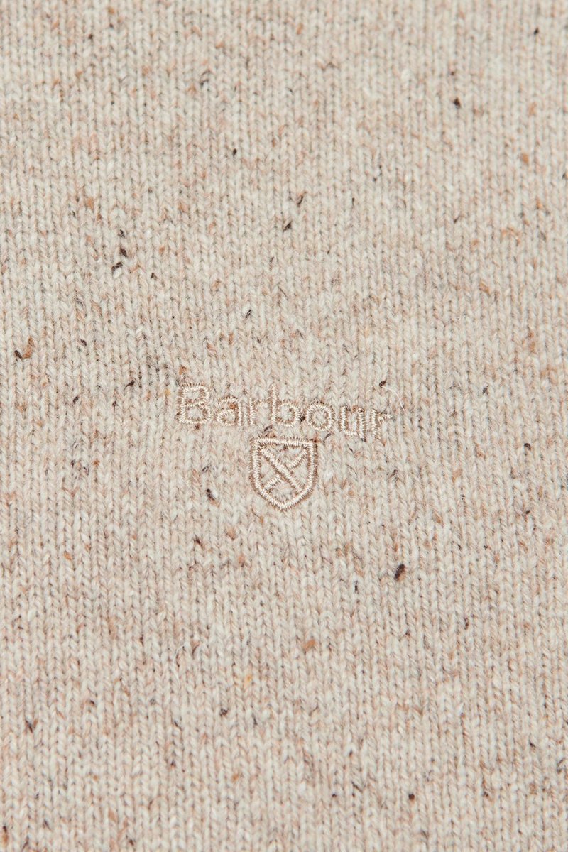 Barbour Tisbury Knitted Crew Sweater (Stone) | Sweaters
