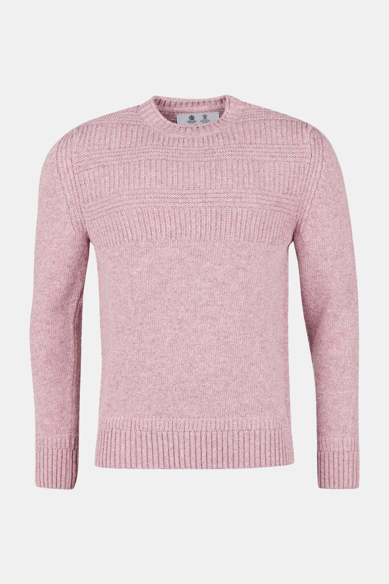 Barbour White Label Amherst Crew Sweatshirt (Pink Cinder) | Sweaters