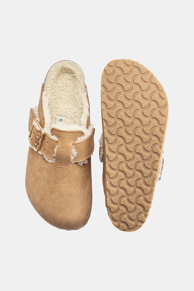 Birkenstock Boston Bold Shearling (Cognac) | Sandals