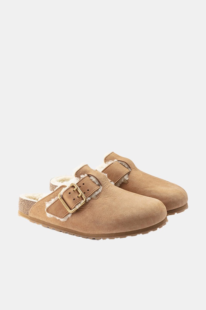 Birkenstock Boston Bold Shearling (Cognac) | Sandals