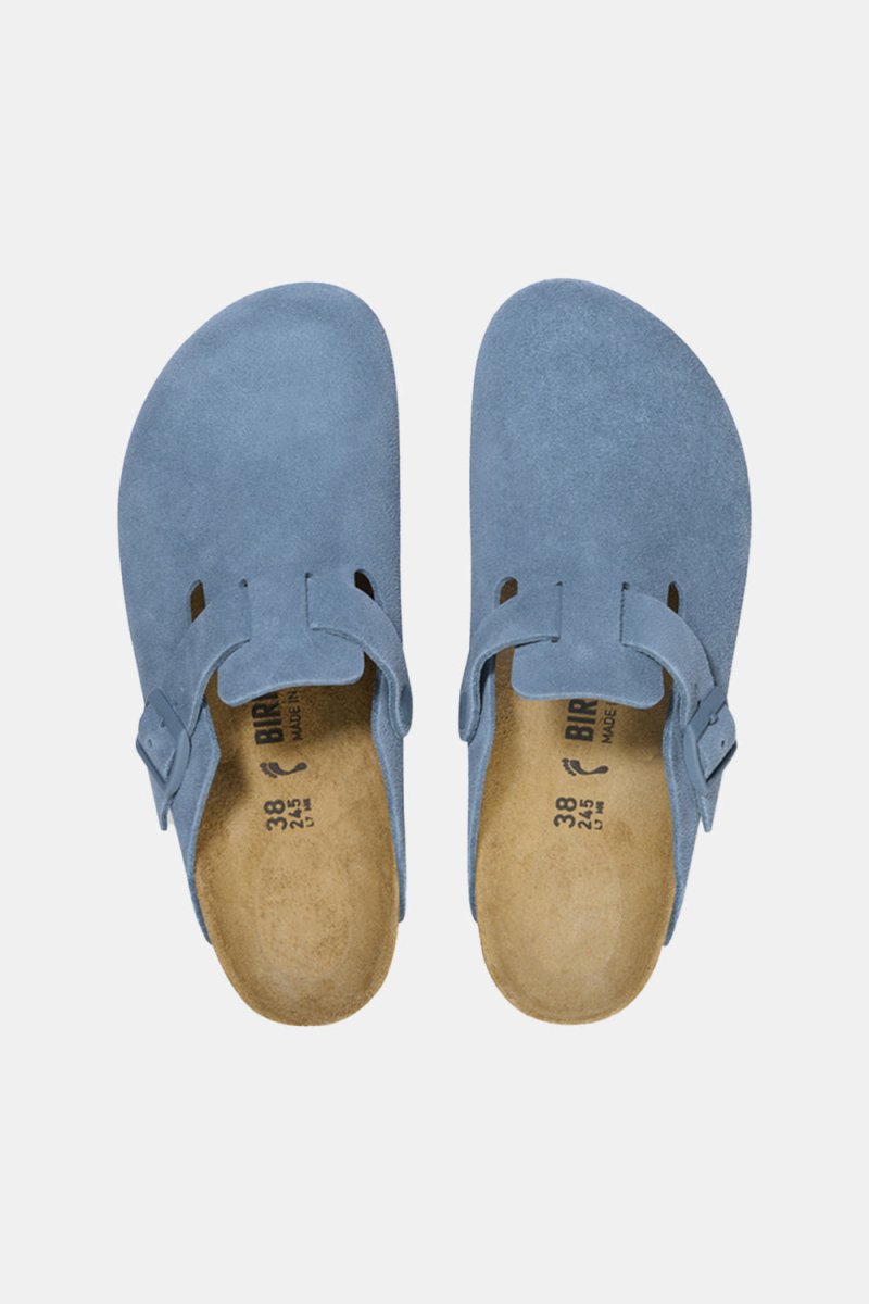 Birkenstock Boston BS Suede Leather (Elemental Blue) | Sandals