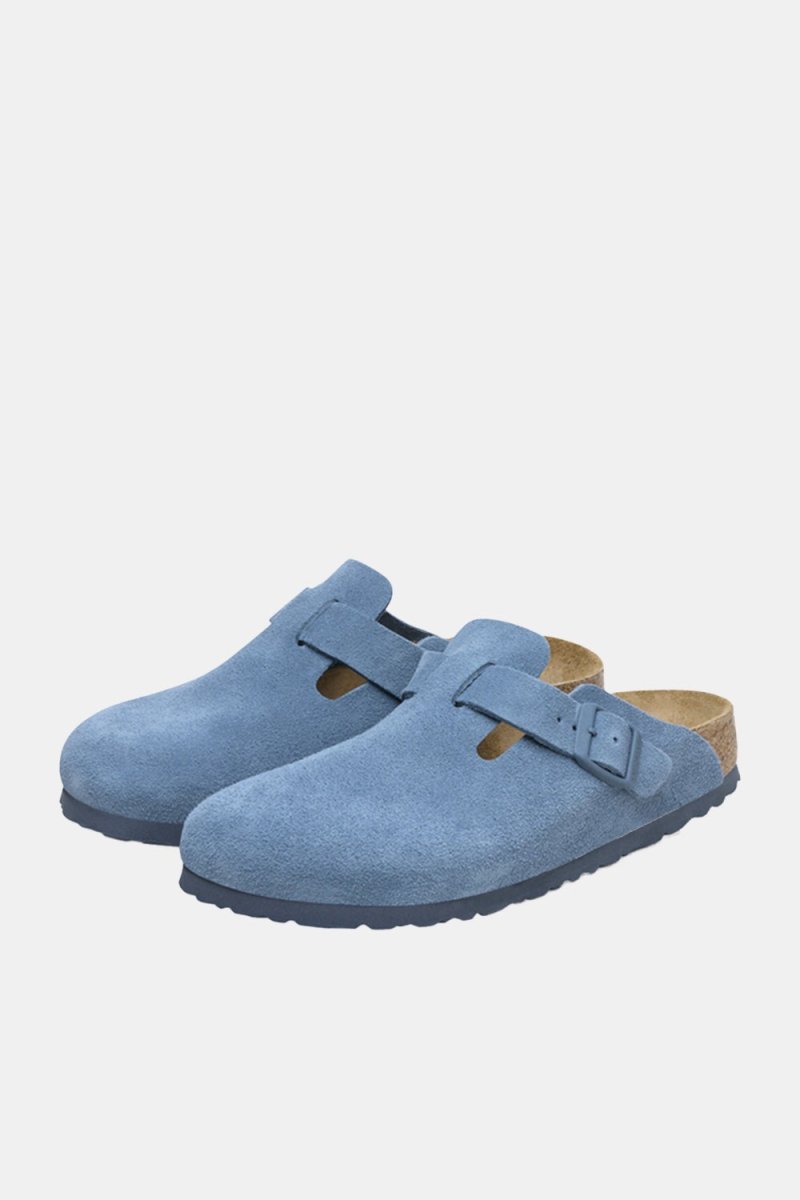 Birkenstock Boston BS Suede Leather (Elemental Blue) | Sandals
