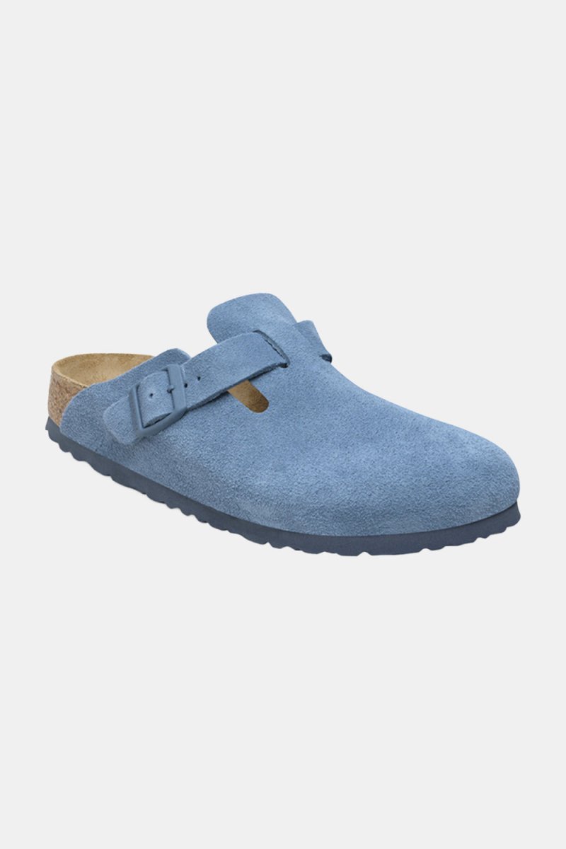 Birkenstock Boston BS Suede Leather (Elemental Blue) | Sandals
