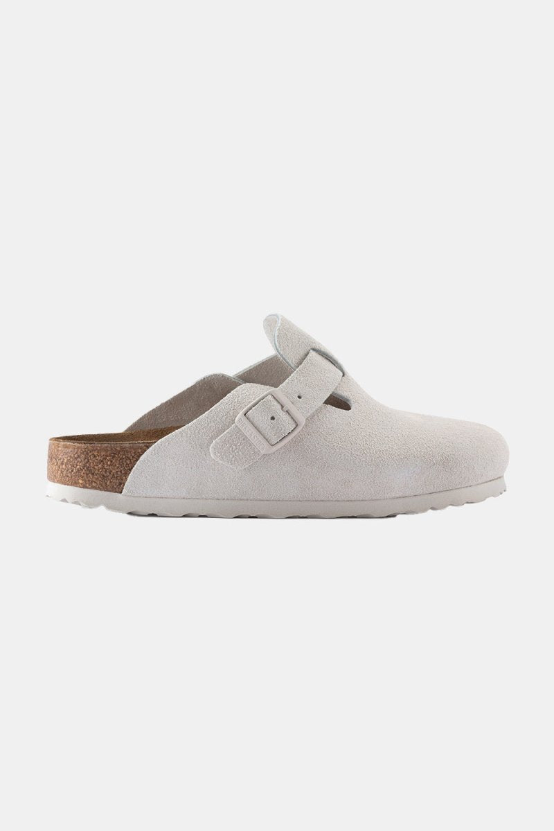 Birkenstock Boston Suede Leather (Antique White) | Sandals