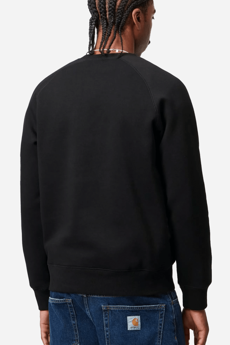 Carhartt WIP Chase Sweatshirt (Black/Gold) | Sweaters