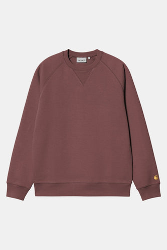 Carhartt WIP Chase Sweatshirt (Dusky Pink/Gold) | Sweaters