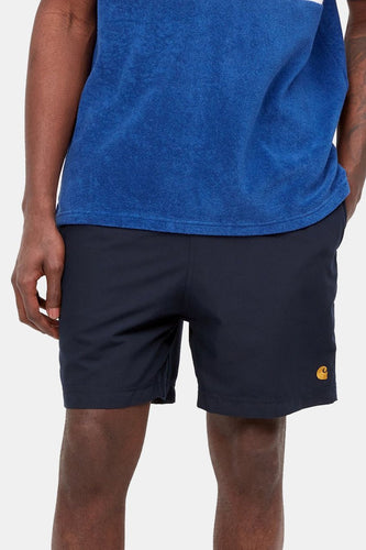 Carhartt WIP Chase Swim Trunks (Dark Navy/Gold) | Shorts