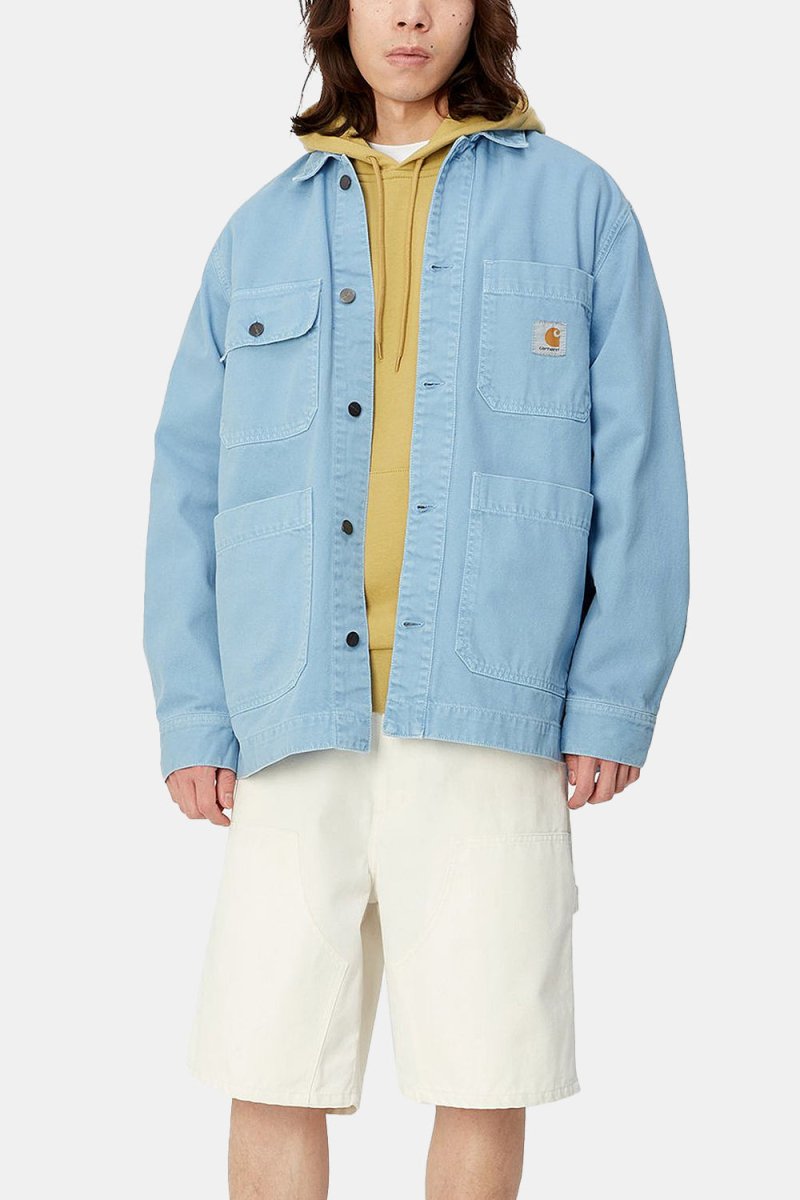 Carhartt WIP Garrison Stone Dyed Coat (Frosted Blue) | Jackets