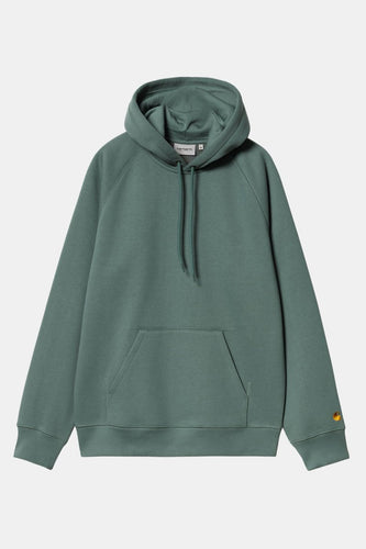 Carhartt WIP Hooded Chase Sweat (Silver Pine/Gold) | Sweaters